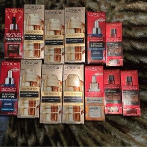 L'Oreal Age-Defying & Revitalift Serum Collection - Gold & Red Packaging